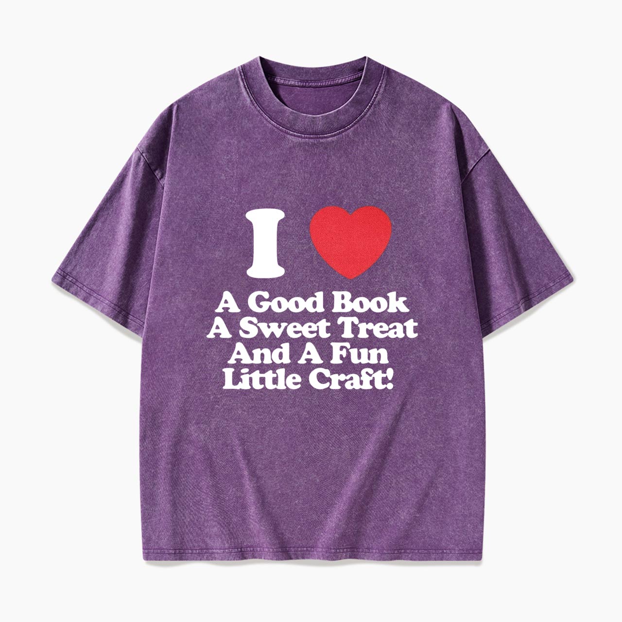 I Love Books Treats And Crafts Washed Tees