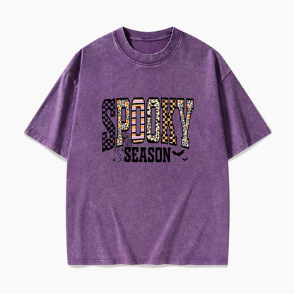 Spooky Season Halloween Washed Tees