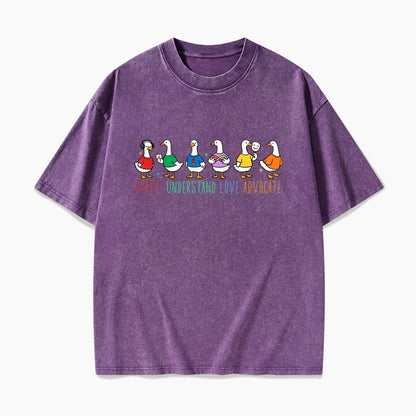 Accept Understand Love Advocate Goose Washed Tees