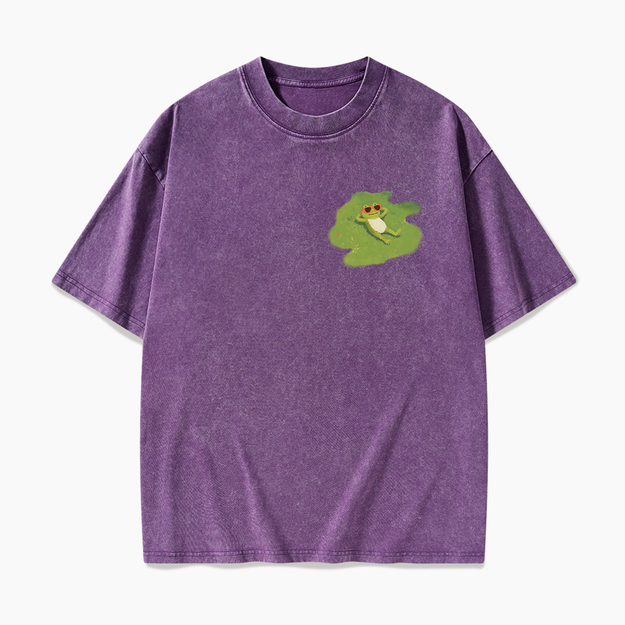 Cute Chill Frog Washed Tees