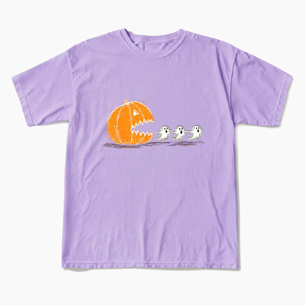 Pumpkin Chasing Ghost Halloween T Shirts