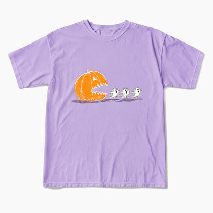 Pumpkin Chasing Ghost Halloween T Shirts