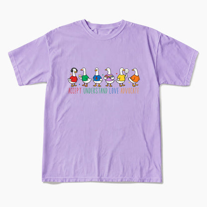 Accept Understand Love Advocate Goose T Shirts