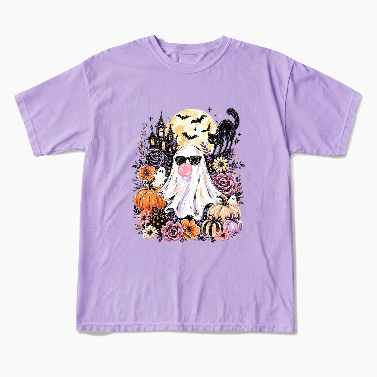 Ghost Blowing Bubble Gum Halloween T Shirts