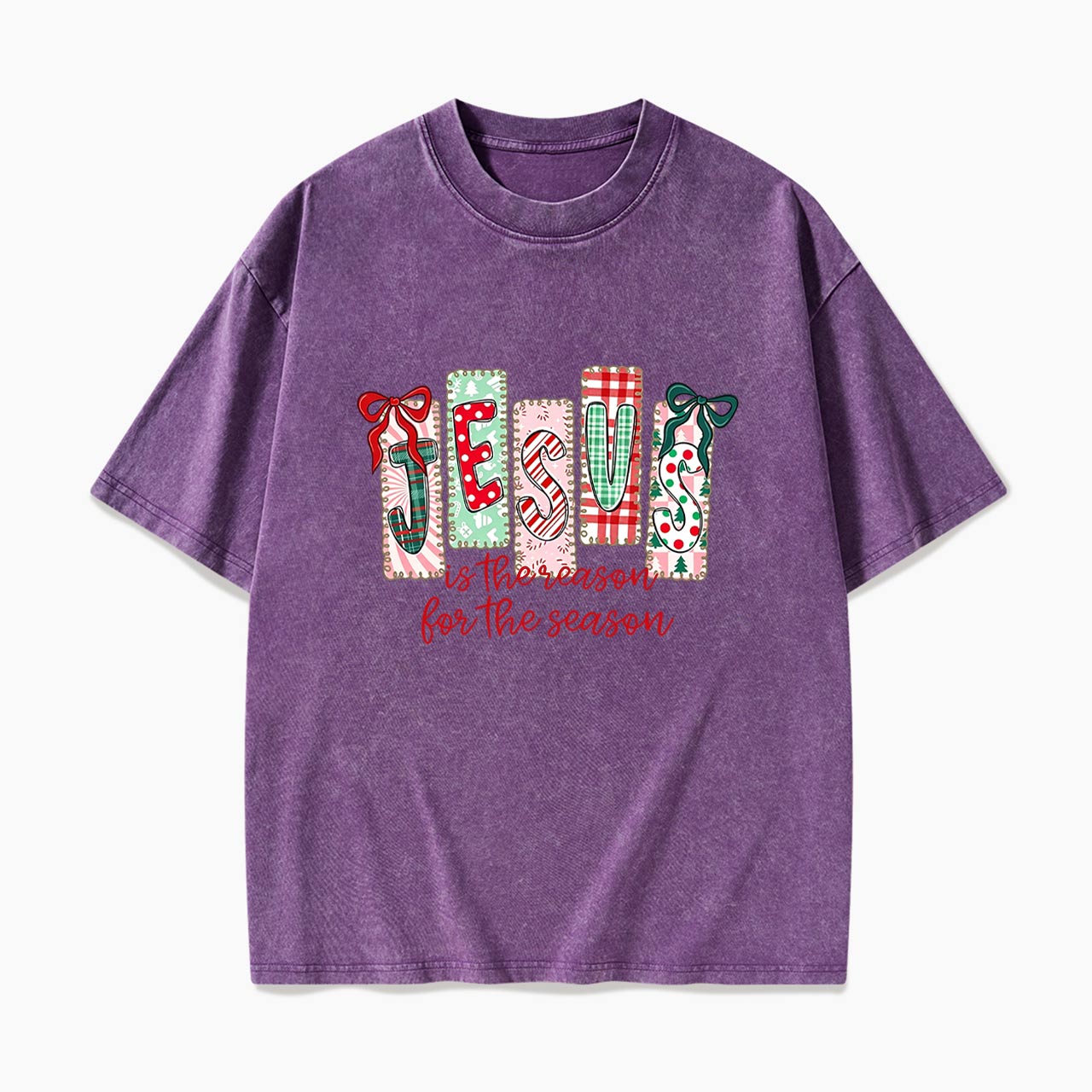 Jesus Is The Reason For The Season Christmas Washed Tees