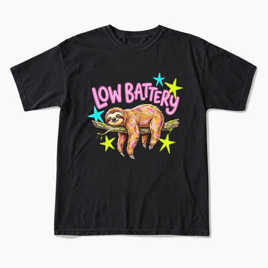 Low Battery Sloth T Shirts