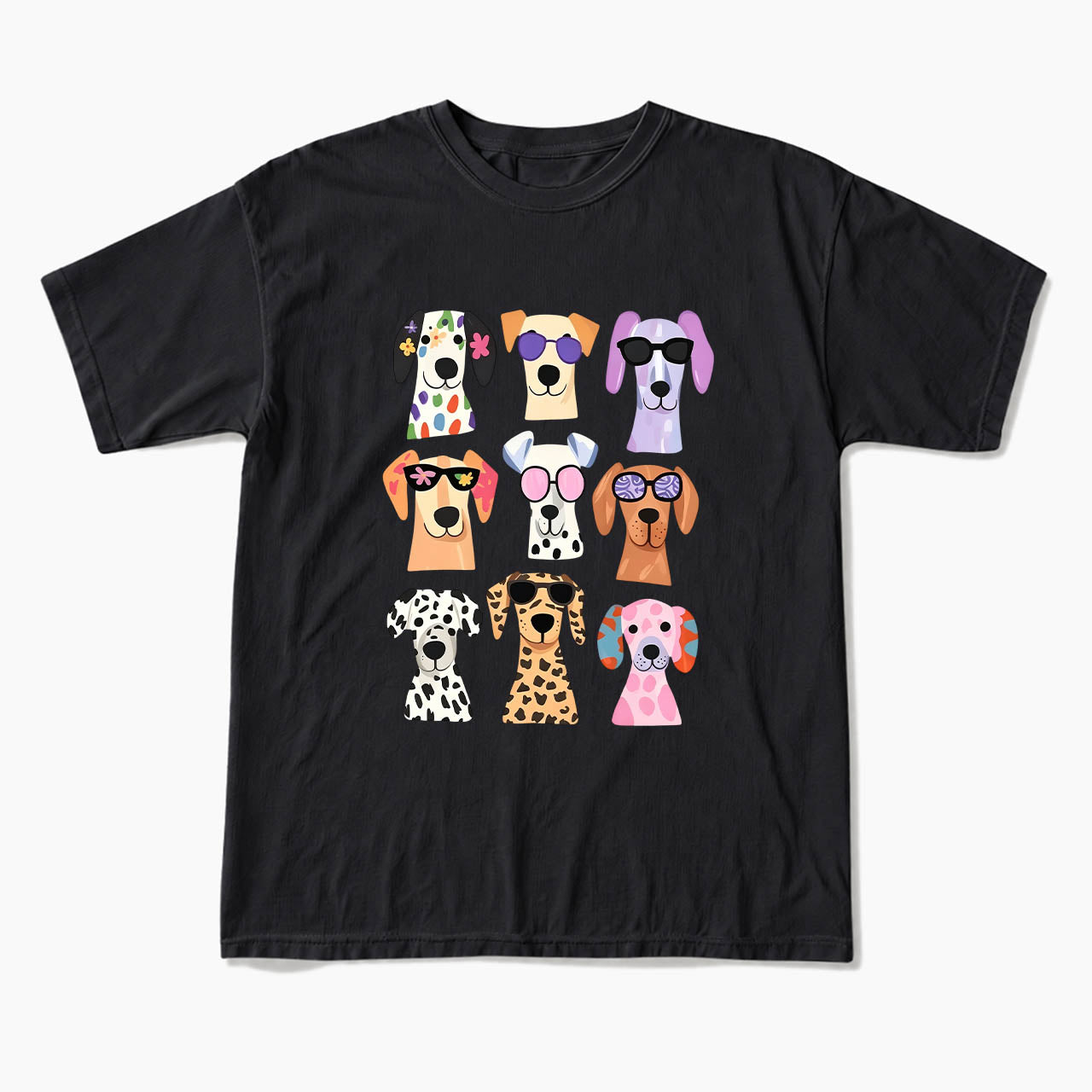Colorful Cute Dog T Shirts