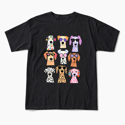Colorful Cute Dog T Shirts