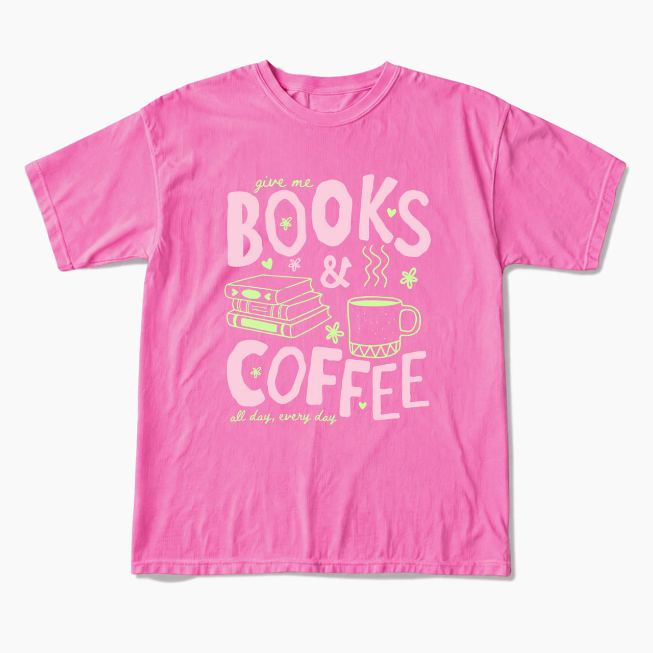 Books and Coffee T Shirts