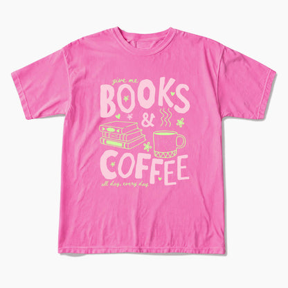 Books and Coffee T Shirts