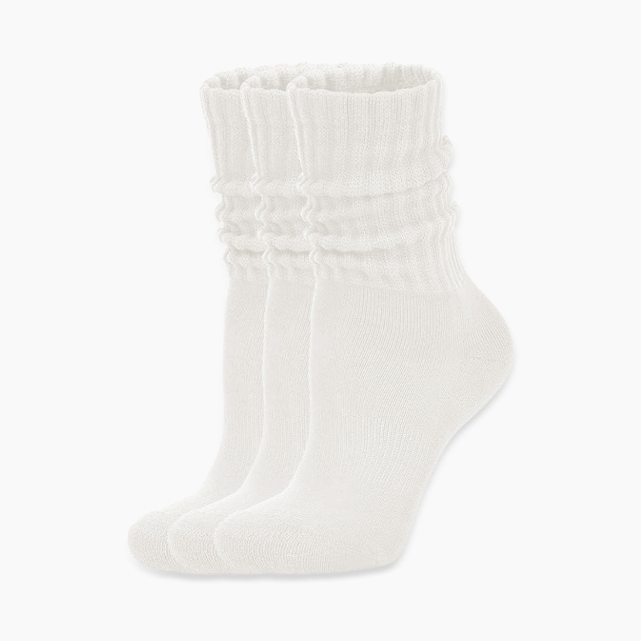 3 Pairs Set of Scrunch Crew Socks