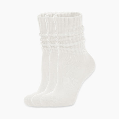 3 Pairs Set of Scrunch Crew Socks