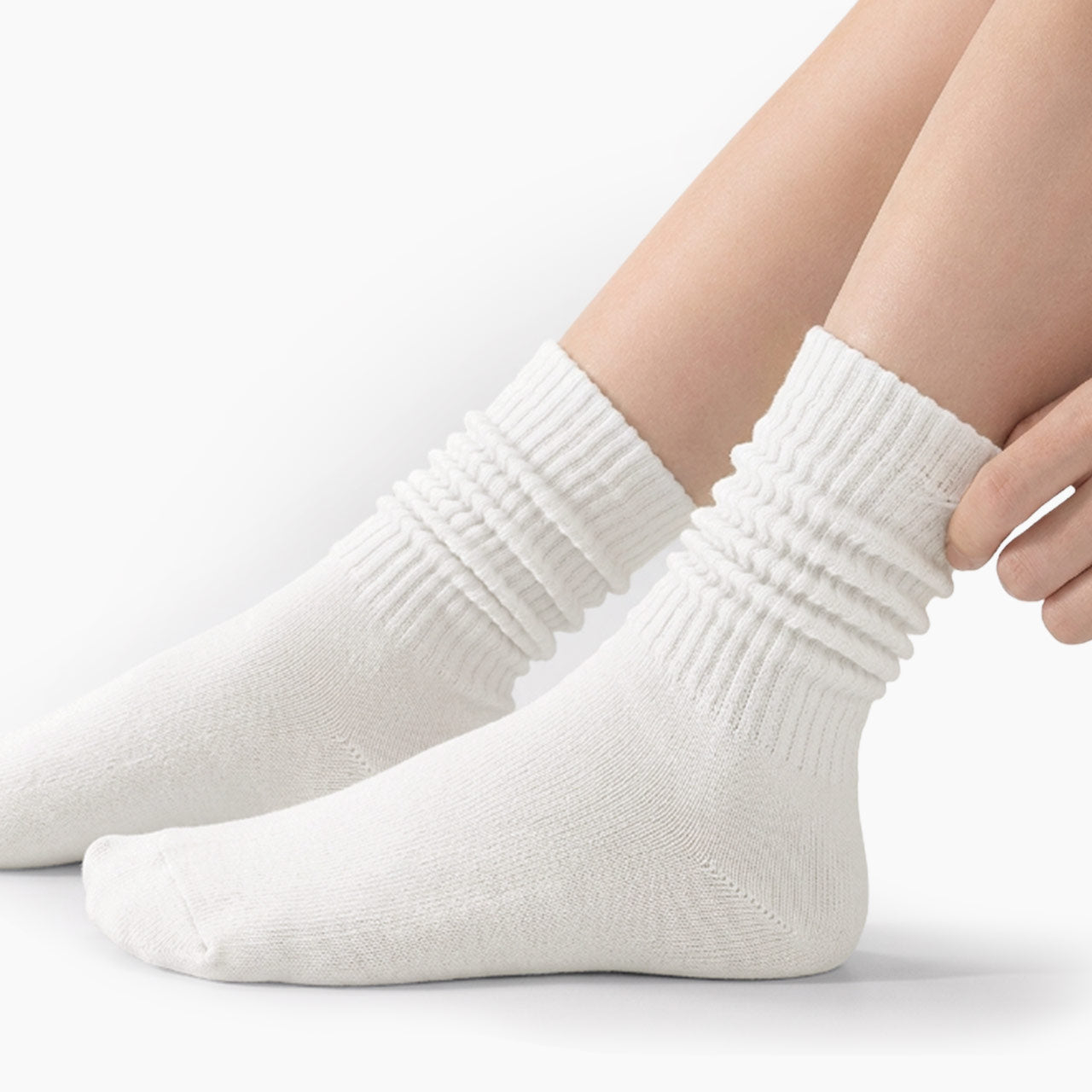 3 Pairs Set of Scrunch Crew Socks
