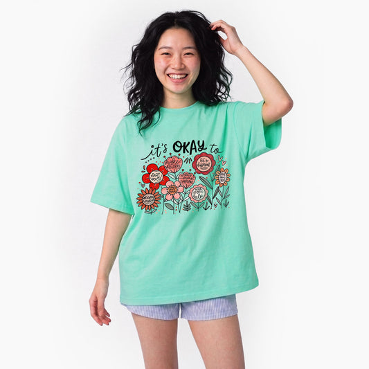 It's Okay to Boho Floral T Shirts