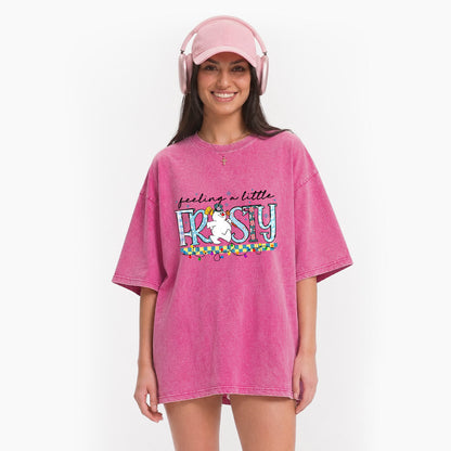 Feeling a Little Frost Christmas Washed Tees