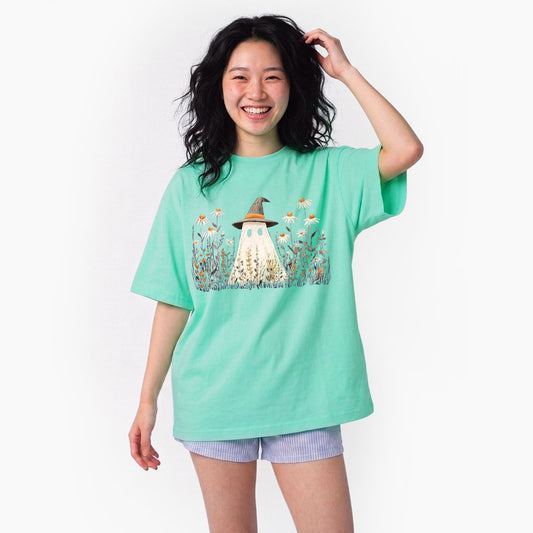 Floral Ghost Halloween T Shirts