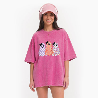 Pastel Ghost Trio Halloween Washed Tees