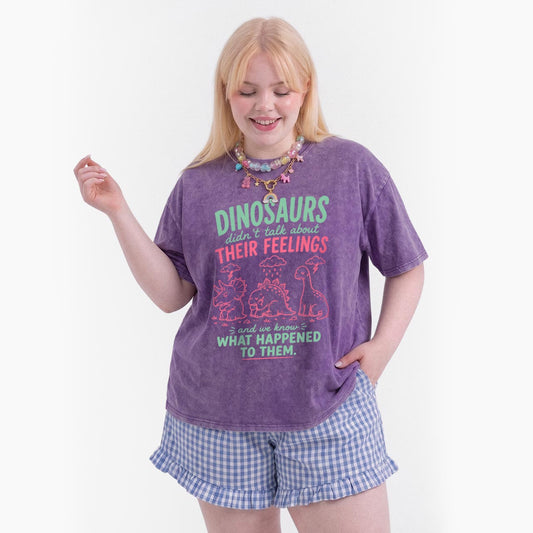 Dinosaurs Feelings Extinct Washed Tees