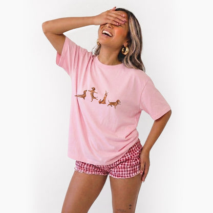 Yoga Dachshunds T Shirts