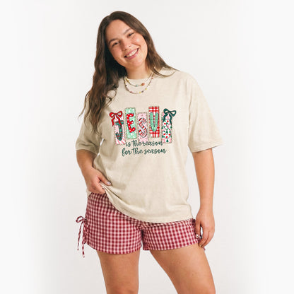 Jesus Is The Reason For The Season Christmas Washed Tees