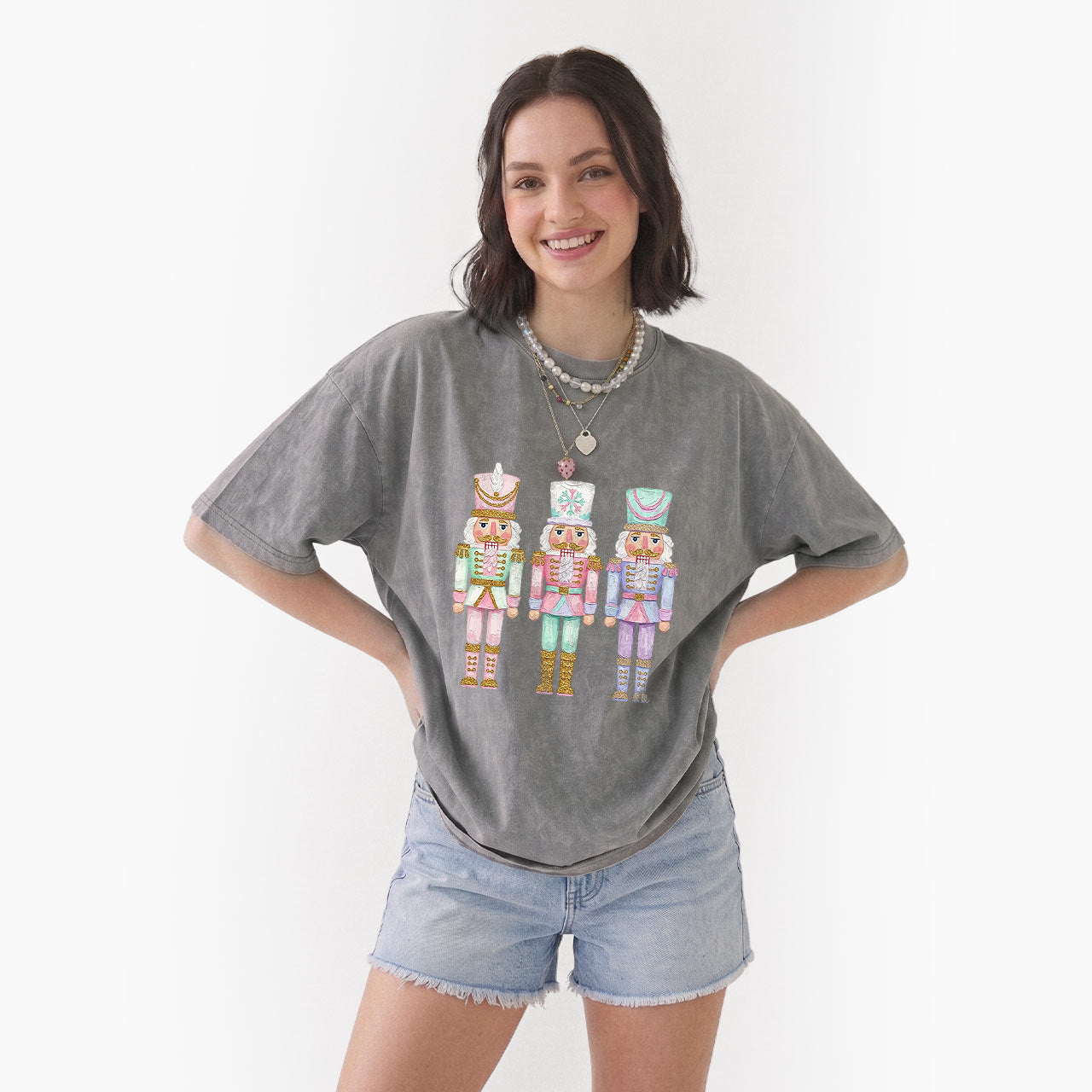 Pastel Soldier Christmas Washed Tees