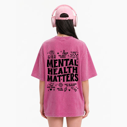 Mental Health Matters Two Sides Washed Tees