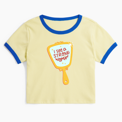 I See a Strong Woman Ringer Tee
