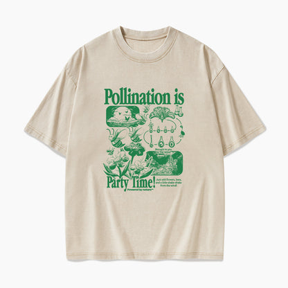 Bee Pollination Vintage Washed Tees