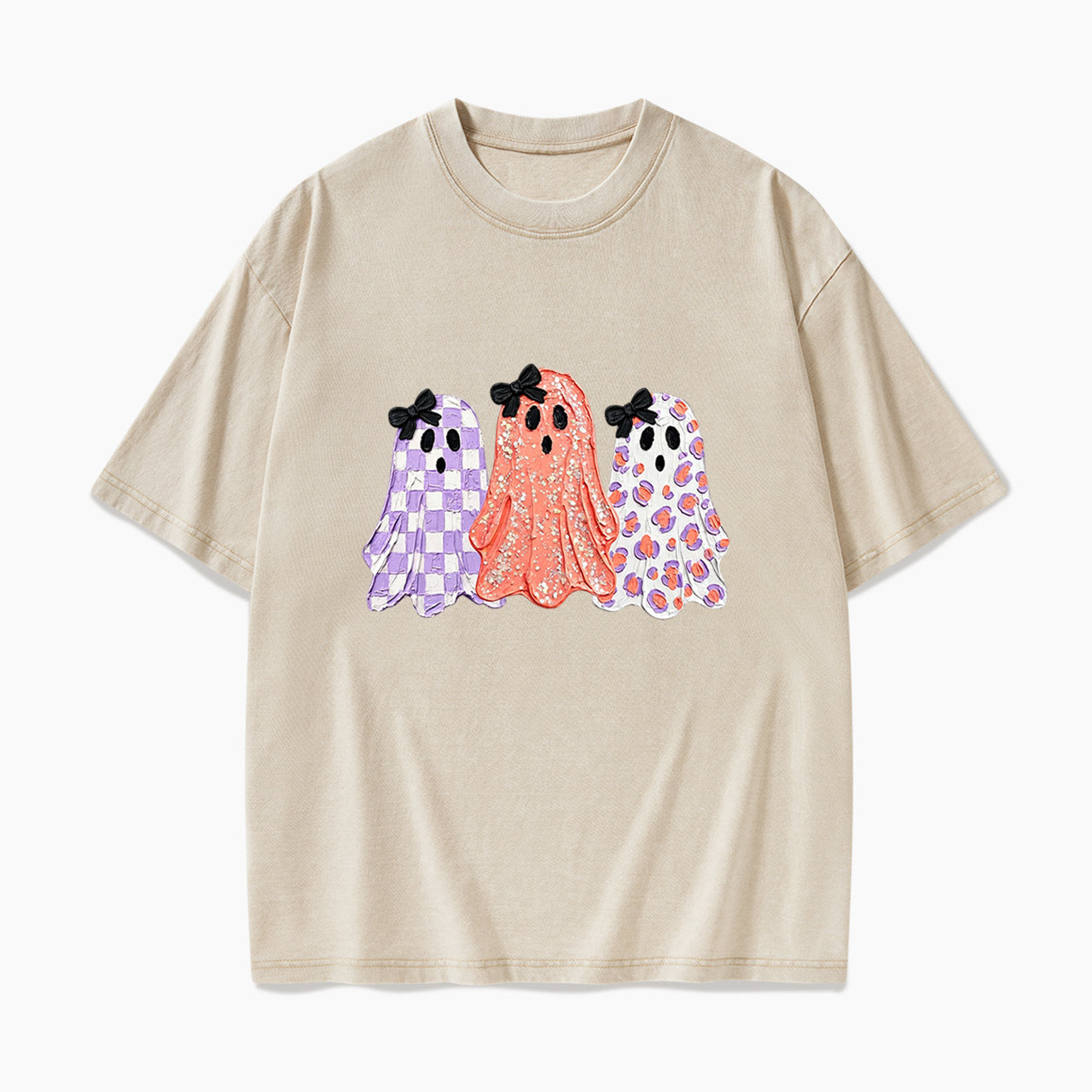 Pastel Ghost Trio Halloween Washed Tees