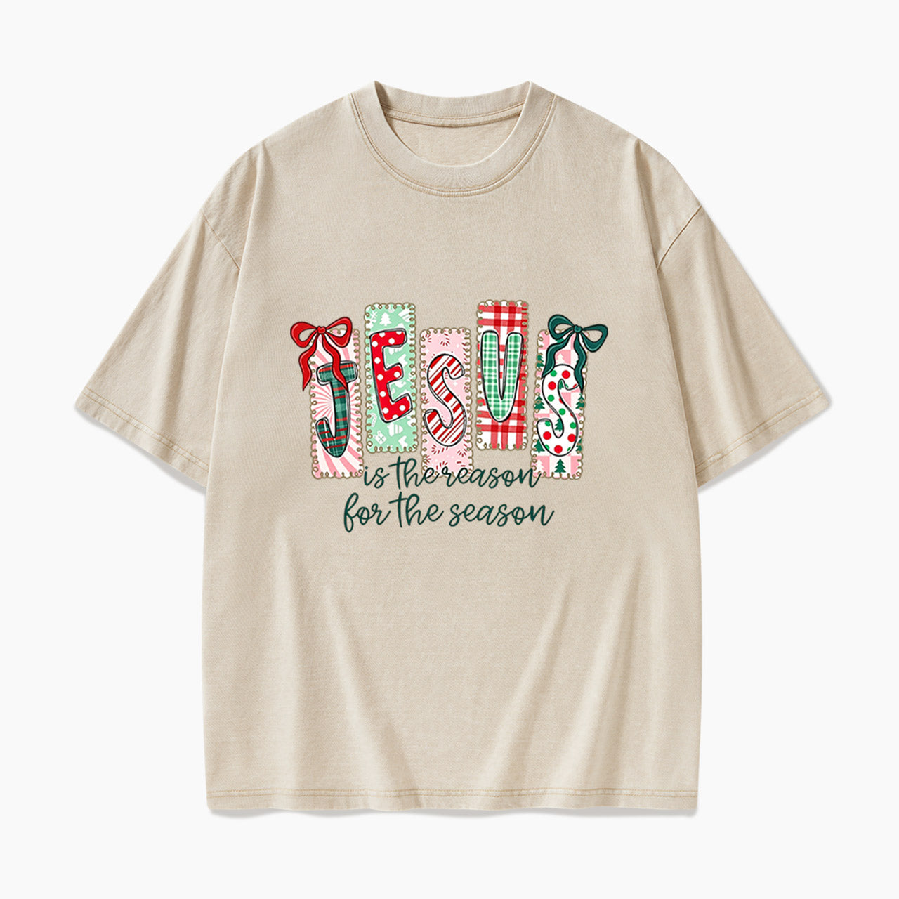 Jesus Is The Reason For The Season Christmas Washed Tees