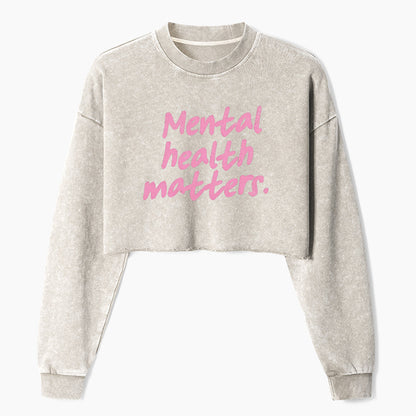 You are Doing Amazing Sweetie Crop Washed Sweatshirts