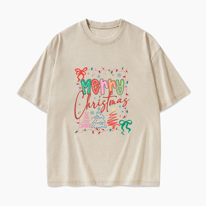 Merry Christmas Washed Tees