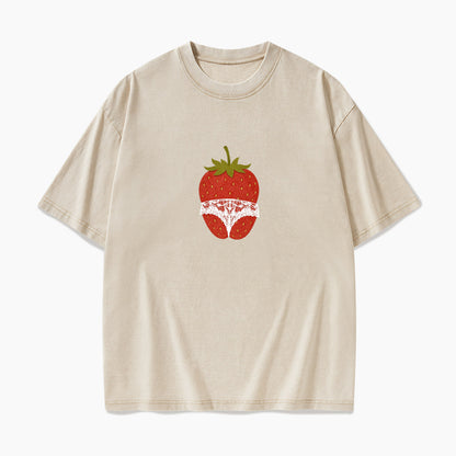 Strawberry Curves Confidence Washed Tees