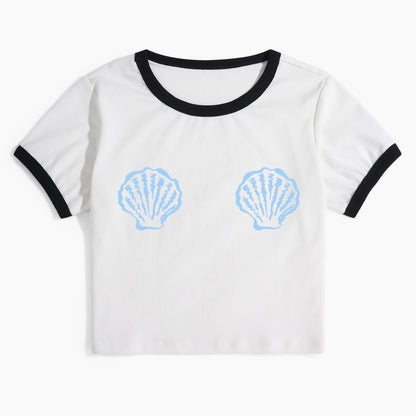 Sunny Seashell Ringer Tee