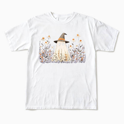Floral Ghost Halloween T Shirts