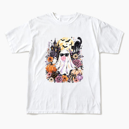 Ghost Blowing Bubble Gum Halloween T Shirts