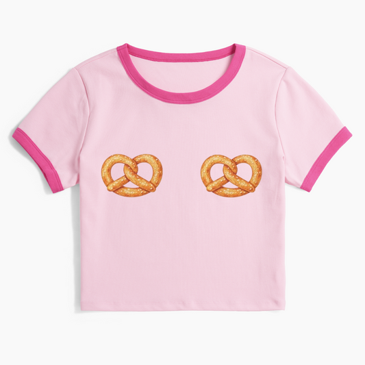 Salty But Sweet Pretzel Ringer Tee