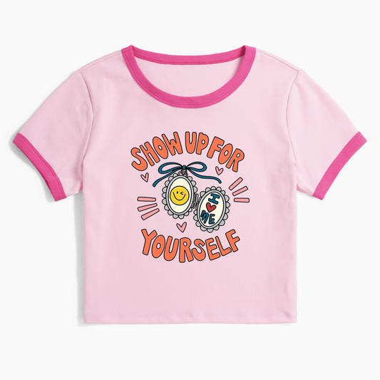 Show Up For Yourself Ringer Tee