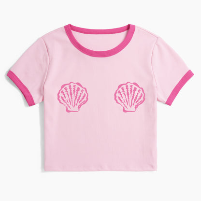 Sunny Seashell Ringer Tee