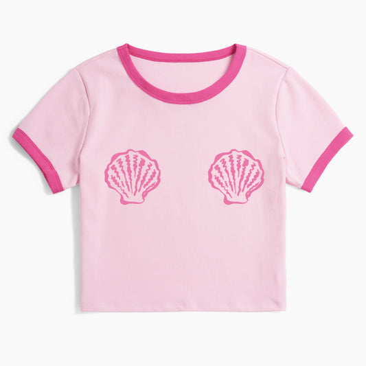 Sunny Seashell Ringer Tee