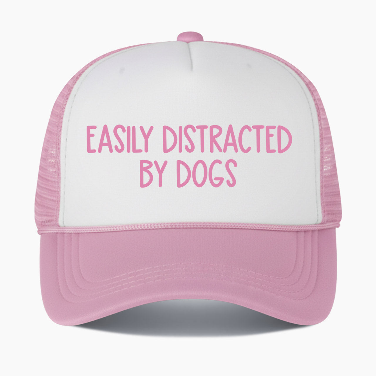 Easily Distracted by Dogs Colorblock Trucker Hat