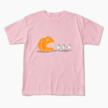 Pumpkin Chasing Ghost Halloween T Shirts