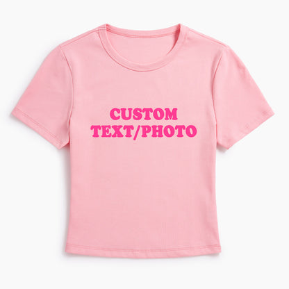 Custom Personalized Text Photo Baby Tee Jellypine
