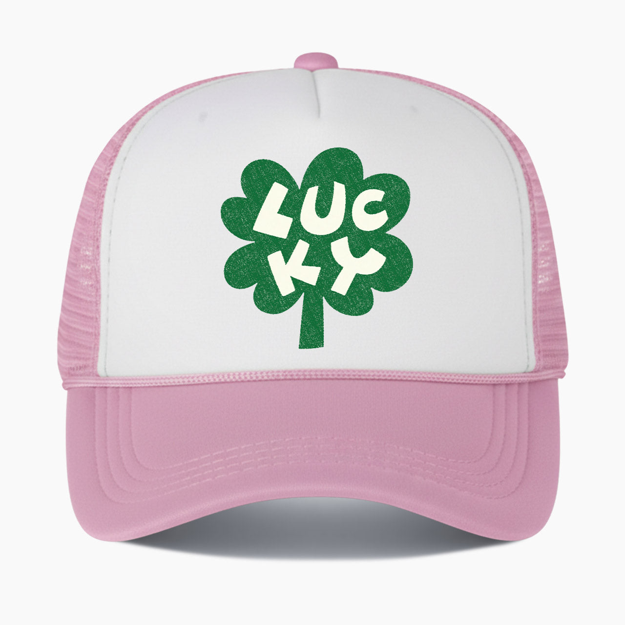 Lucky Clover Colorblock Trucker Hat