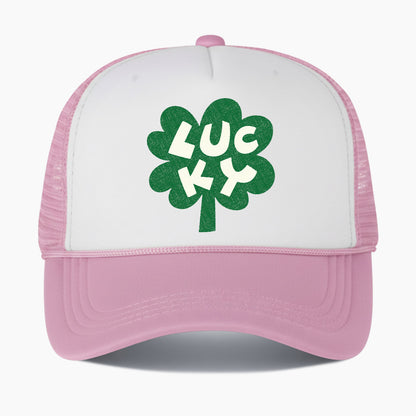 Lucky Clover Colorblock Trucker Hat