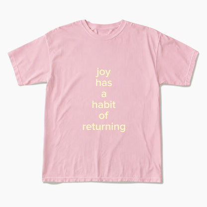 Joy Has A Habit Of Returning T Shirts