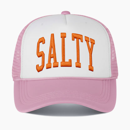 Embroidered Salty Colorblock Trucker Hat