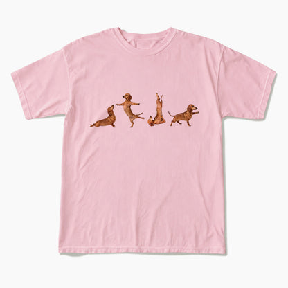 Yoga Dachshunds T Shirts