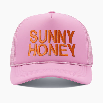 Embroidered Sunny Honey Trucker Hat