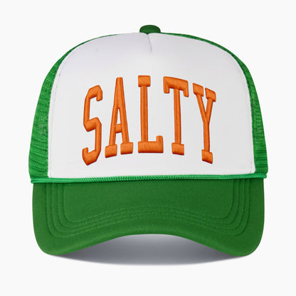 Embroidered Salty Colorblock Trucker Hat
